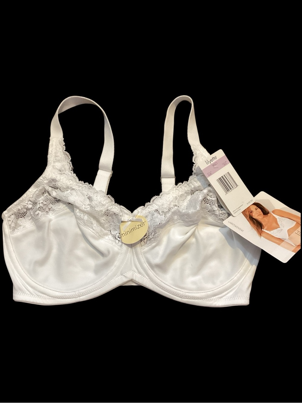 36D Lilyette by Bali Minimizer Comfort Lace Underwire Bra Style 428 NEW